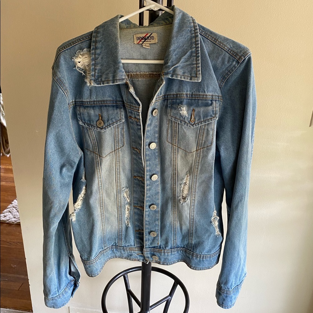 Distressed Denim Jacket